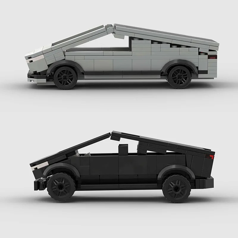 

Гоночный конструктор Cyberpunk, совместимый с LEGO Tesla car, мелкие конструкторы, Сборная модель-головоломка, украшения для автомобиля