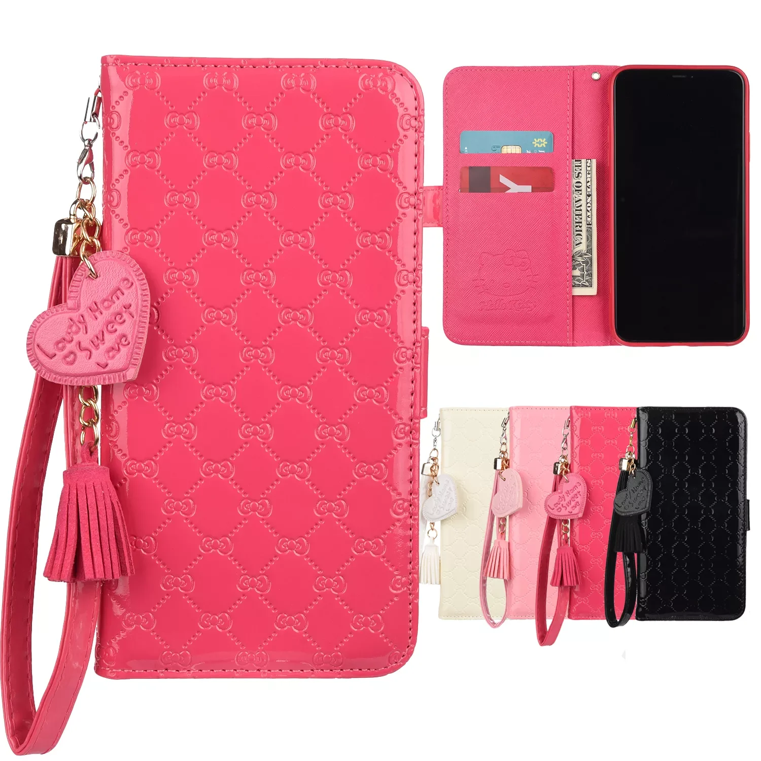 

Flip Leather Wallet Phone Case For iPhone 13 12 11 Pro Max 6 6S 7 8 Plus X XS XR Max Glitter Cute Stand Cards Mobile Cover Book