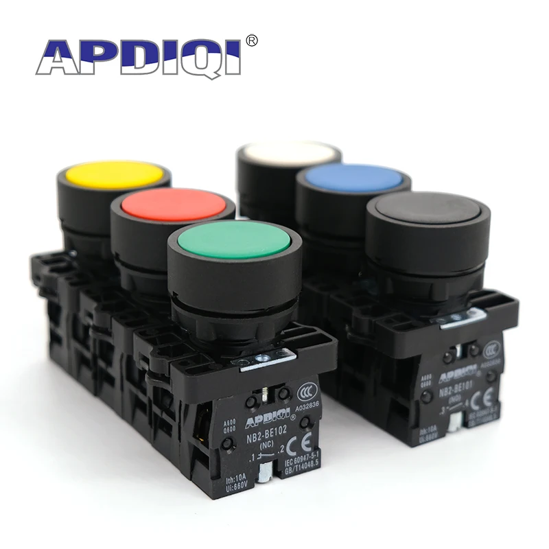 APDIQI 1 шт. XB2 EA31 пластиковый перезапуск питания остановить Мгновенный кнопочный