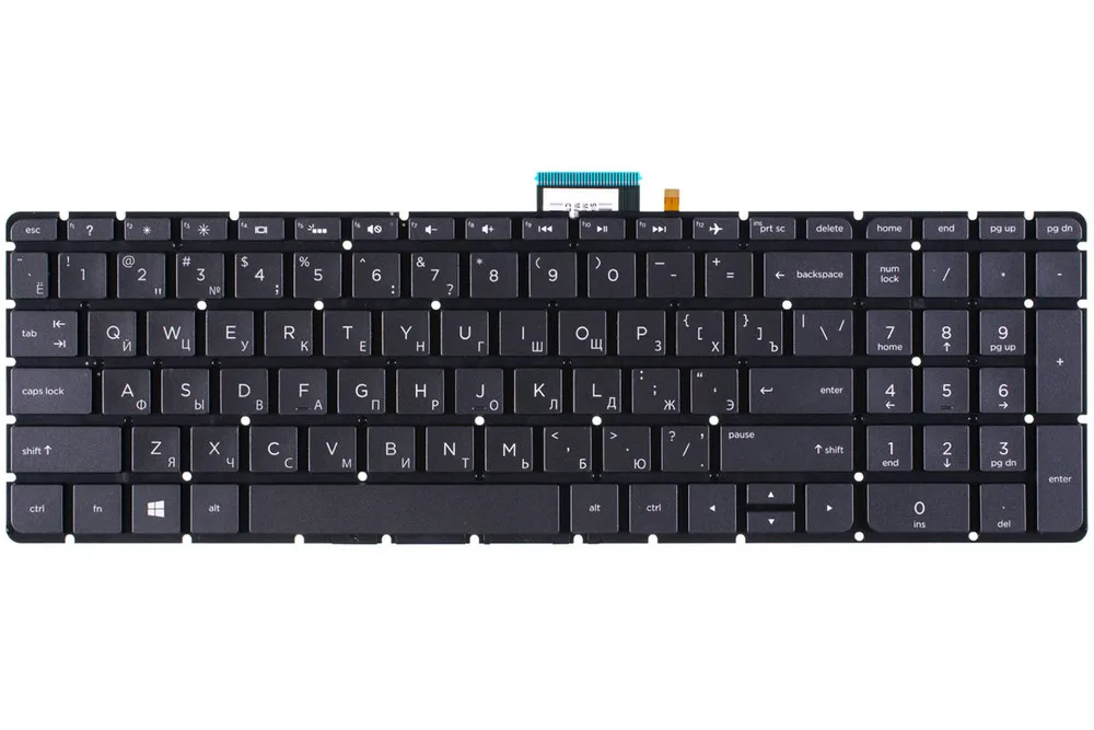 Клавиатура черная c белой подсветкой для HP Pavilion 15-bc414ur | Компьютеры и офис