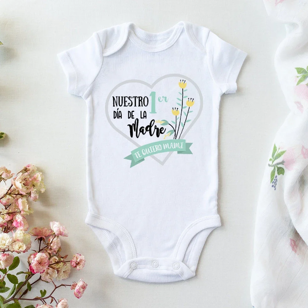 

Боди для первого матери с надписью Happy First Mother's Day