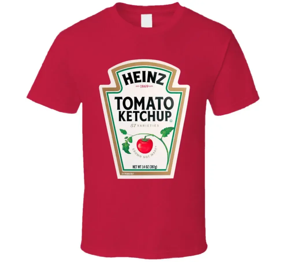 Heinz Tomato Ketchup Halloween Costume T Shirt mens designer clothes new in tops &amp tees Short Sleeve Round Collar New Arrival