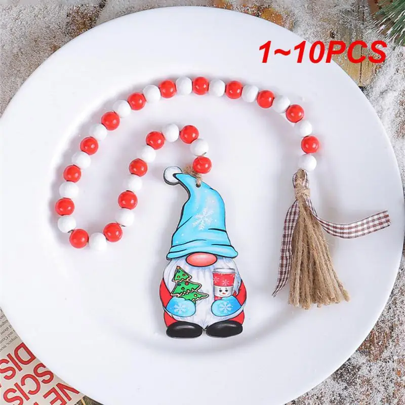 

1~10PCS Wooden Christmas Ornament Lovely Creative Design Decorate The Interior Of The Car 2023 Creative New Products