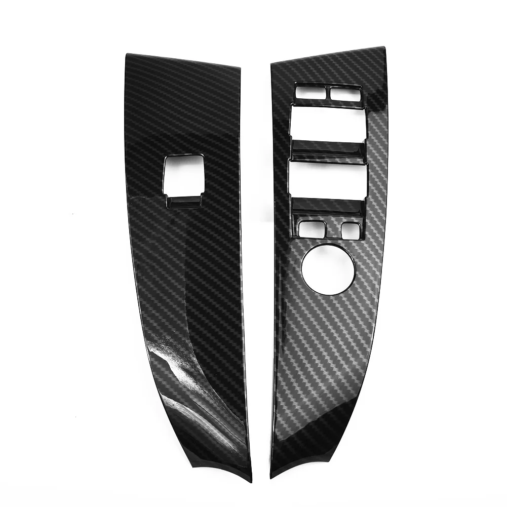 

1 шт., крышка кнопки подъема двери автомобиля из углеродного волокна ABS для BMW 5 серии E60 E61 2004-06