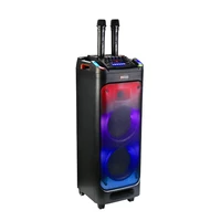 accept custom flaming lamp double 10 inch boombox blue tooth deep bass party karaoke speaker with screen