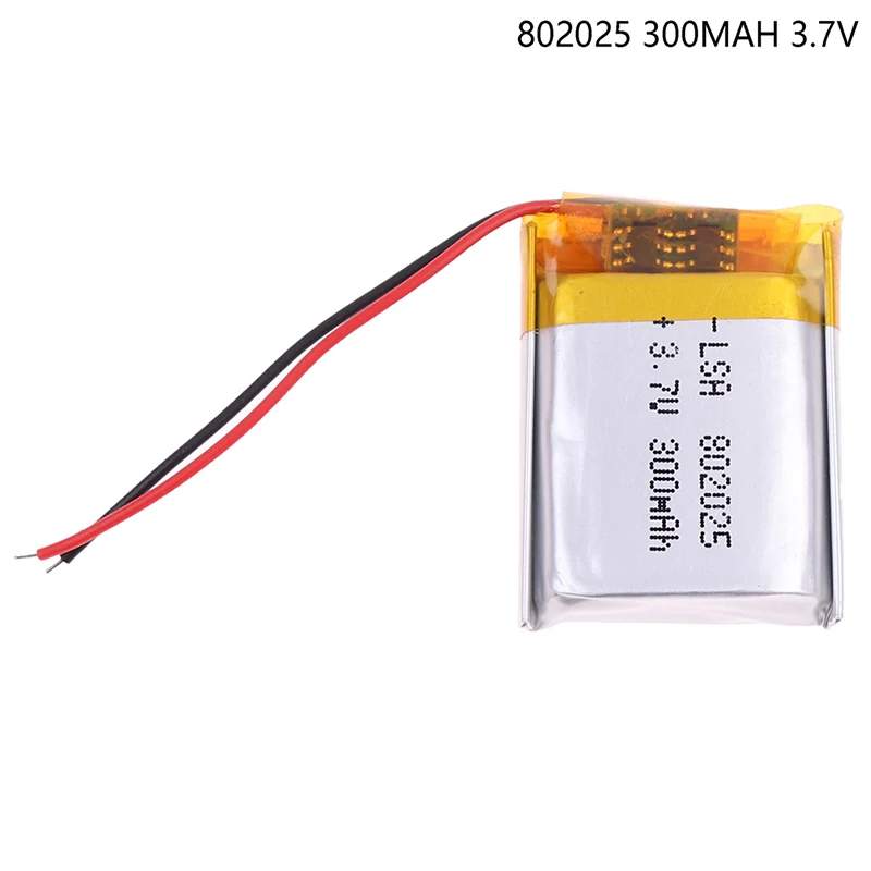 

802025 3.7V 350mAh Rechargeable Lithium Polymer Battery for MP3 MP4 Toy LED Light Bluetooth Speaker Headset Drone Li-ion Cell