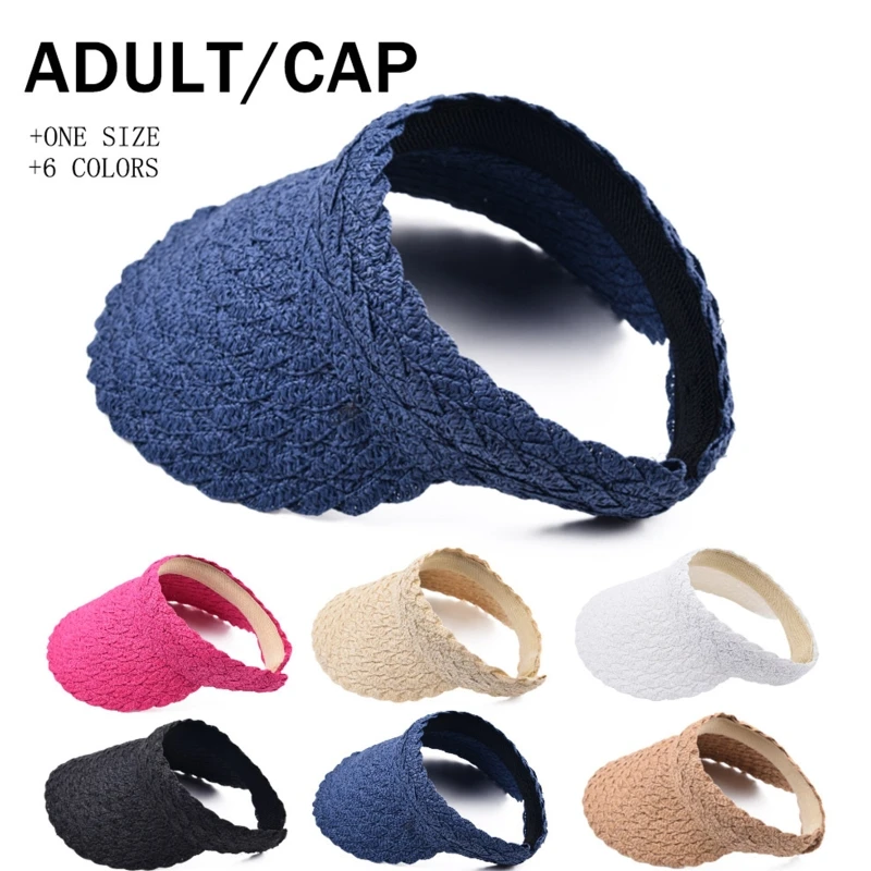 Летняя Пляжная однотонная кружевная соломенная шляпа дышащая Пустая Шляпа