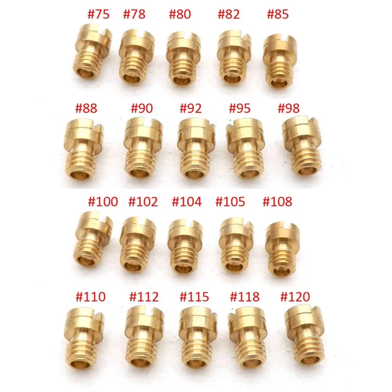 

20 шт. M4 основной струйный 4 мм для GY6 50cc 139QMB скутер мотоцикл Mikuni Keihin Карбюратор CVK24 ~ 26 PZ19 Форсунка с круглой головкой