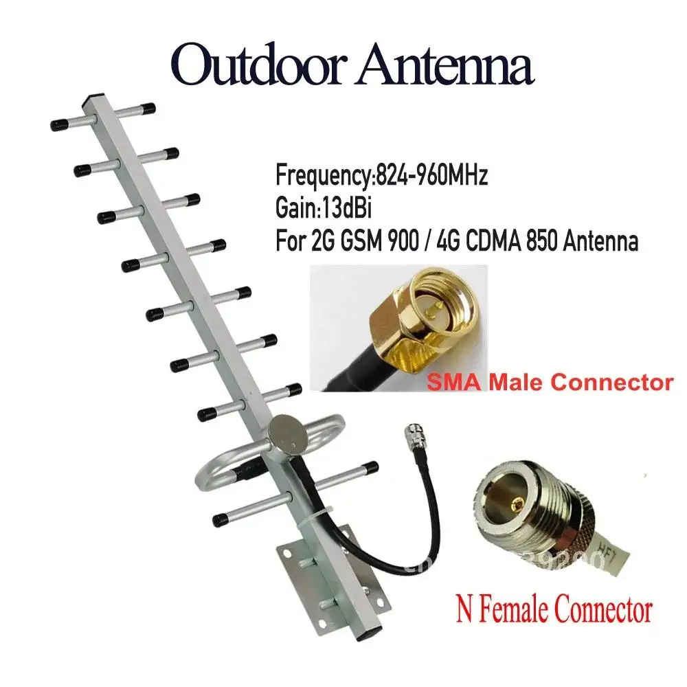 ZQTMAX 13 дБ 9 Блок антенны Yagi для усилителя сигнала gsm cdma 800 850 900 МГц GSM CDMA B20 полосовой