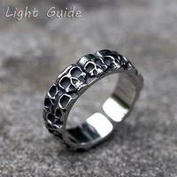 2022 new mens 316l stainless steel rings simple skull biker ring for teenfashion jewelry gifts free shipping