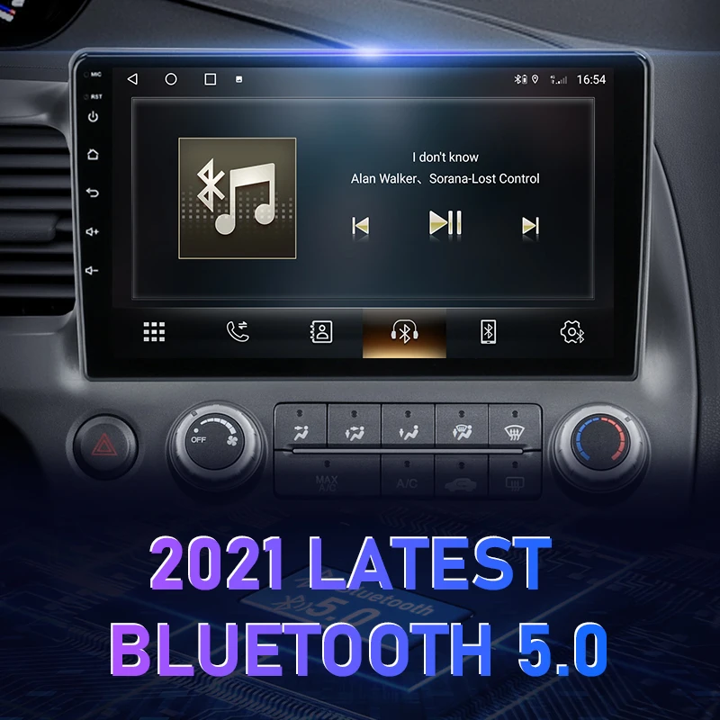 $94.11 2 din Android 11 Car Radio For Honda Civic 2005-2012 Multimedia video Player Navigation GPS  2.5D Screen 2din 8G+128G DSP Stereo