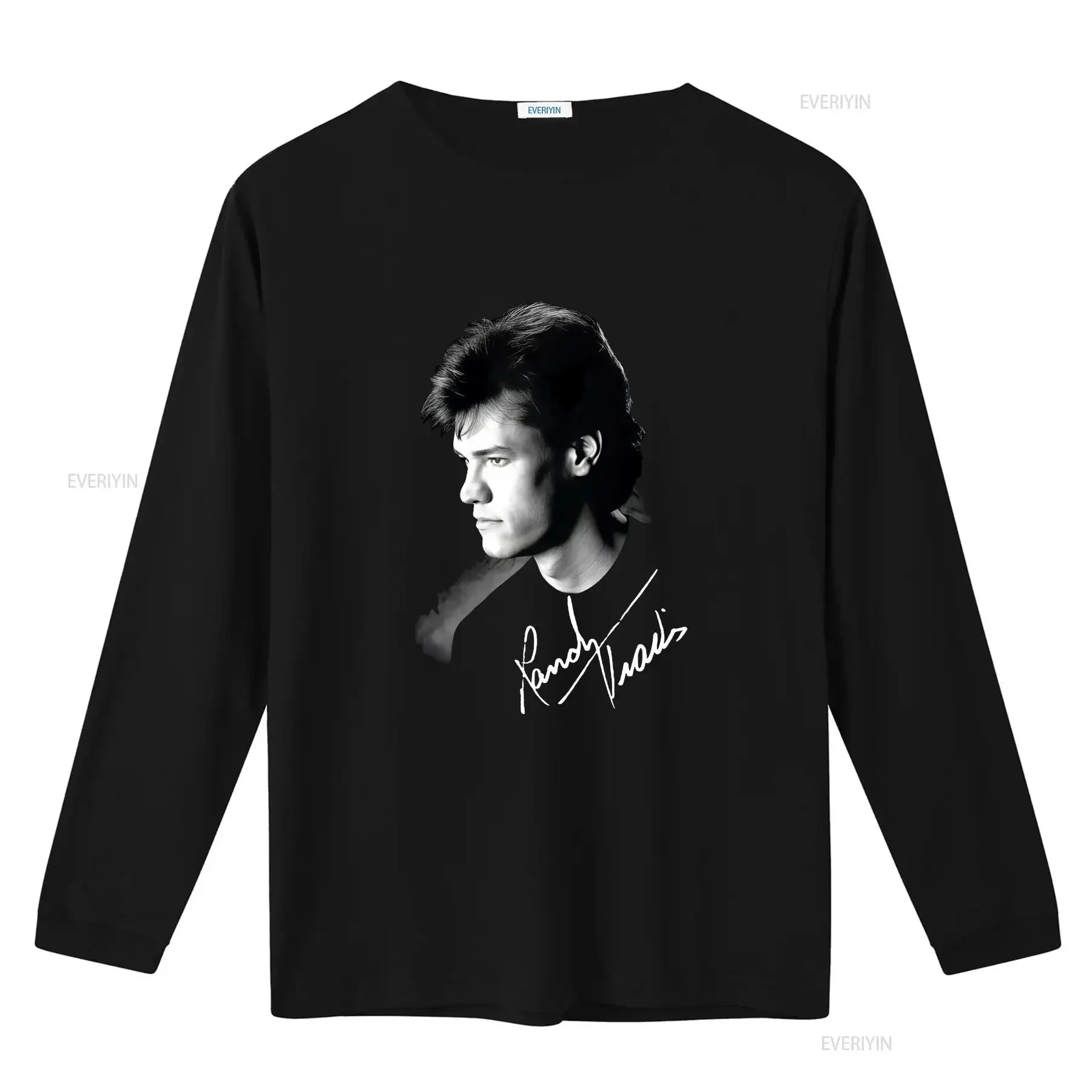 Фото Новая хлопковая мужская футболка Randy Travis Face S-235XL 1D868, винтажная, с эффектом потертости, стрейч, уличный стиль, удобная, мягкая, с графическим принтом №3
