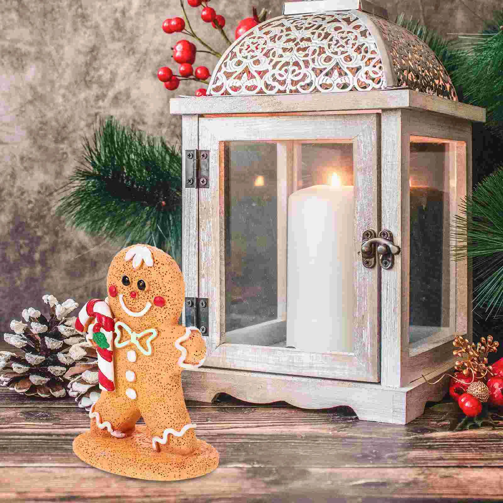 

Christmas Decoration Table Gingerbread Man Decorative Decorations Xmas Mini For