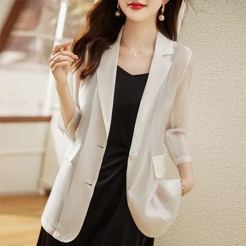 Blazer for Women Chic New Outerwear Casual Slim Korean Women's Jacket Female Suit 2023 Spring Summer Fashion Elegant Coat