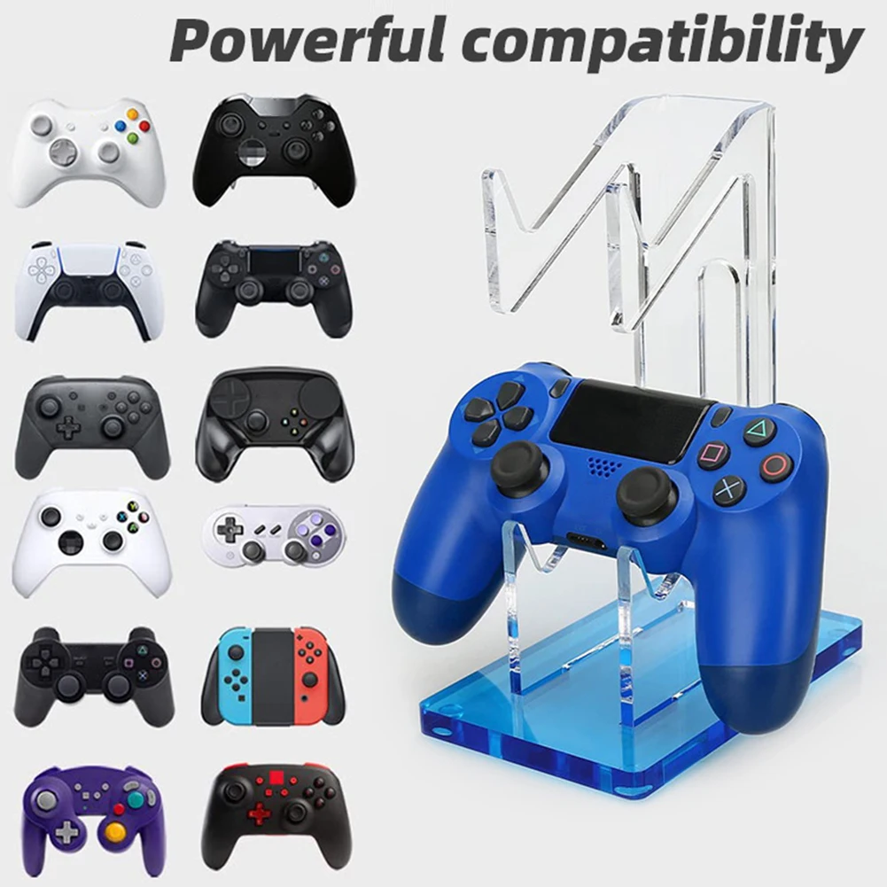

Dual Controller Stand for PS4/Xbox One/NS Series Acrylic Gamepad Stand Universal Controller Bracket Gaming Handle Display Hook