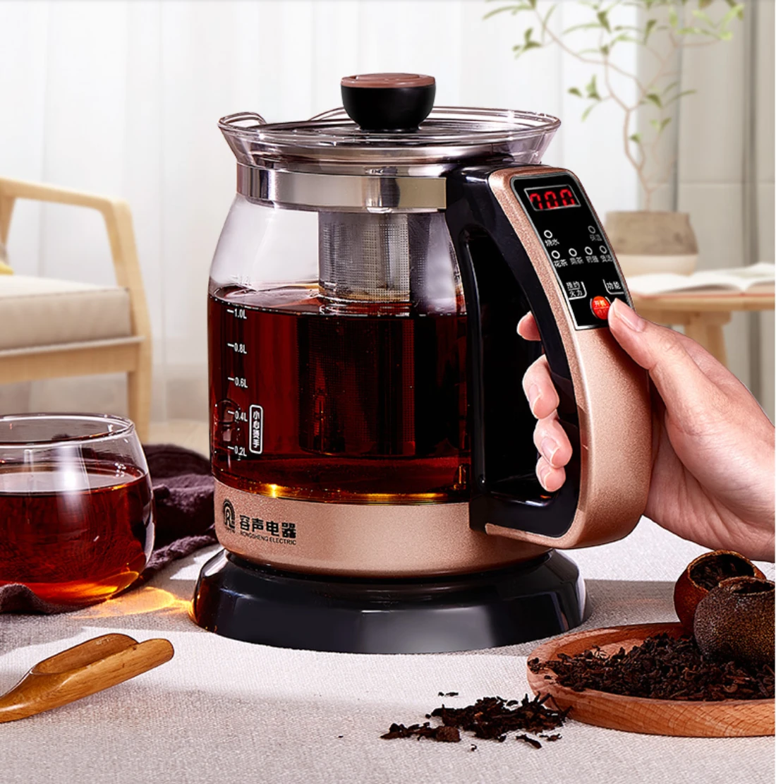 

NEW 220V Automatic Kettle Health Care Kettle Thick Glass 1.2L Electric Teapot Insulation Electric Water Cooker Water Boiling Pot