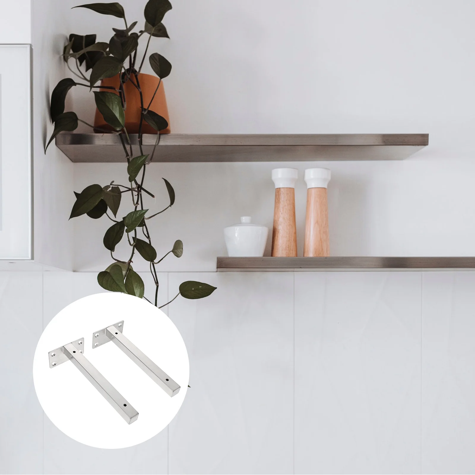 

1 Set Shelf Brackets Floating Shelf Brackets Heavy Duty Stainless Shelf Brackets