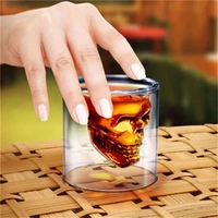 skull glass cup wine glasses crytal cups transparent unique glass cups household skull whiskey glass kitchen martini whiskey