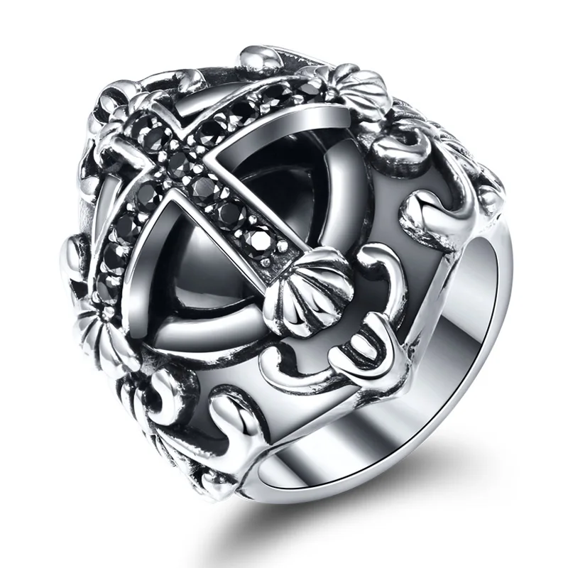 Тайское серебряное кольцо мужское властное серебро 925 ювелирные изделия в стиле