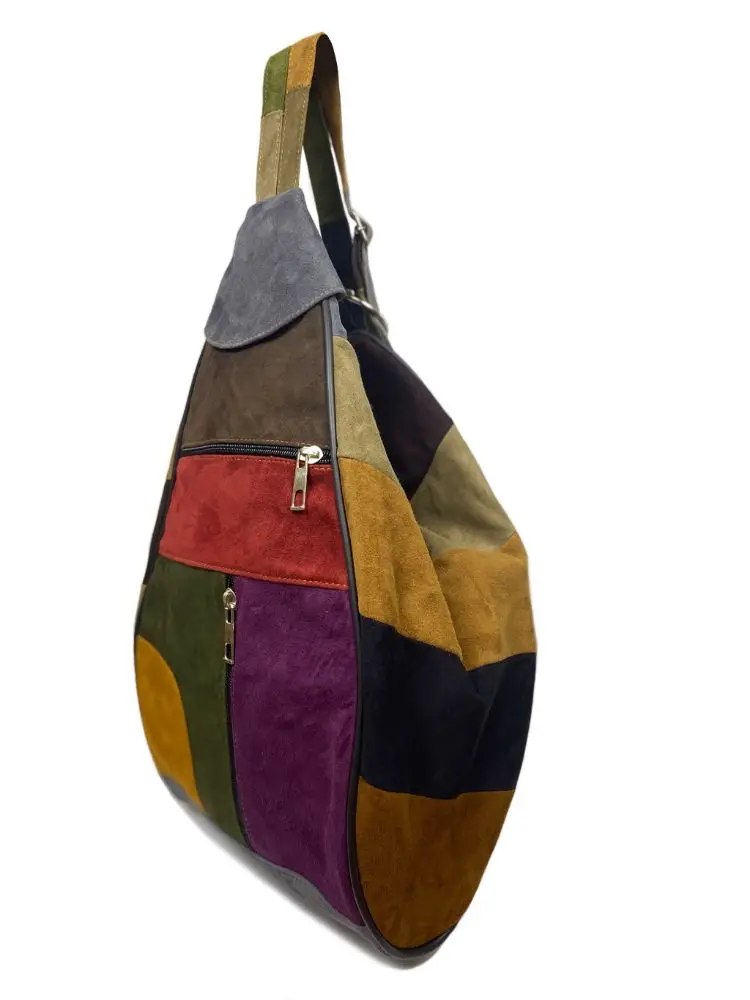 

Women's Michel Suede Backpack, Shoulder Strap Bag-Mixed Color