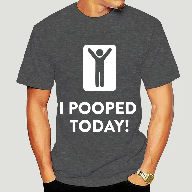 Футболка мужская оверсайз с забавным принтом I Pooped Today