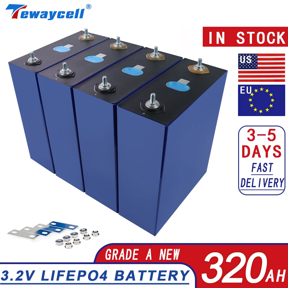 

Tewaycell 3,2 V 320Ah Lifepo4 совершенно новый перезаряжаемый аккумулятор класса А, литий-железо-фосфат, в наличии ЕС, без налогов, доставка от 3 до 7 дней