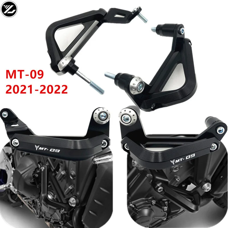 For YAMAHA MT09 MT-09 FZ09 2021 2022 Motorcycle Accessories Falling Engine Guard Cover Crash Bar Frame Slider Protector Bumper