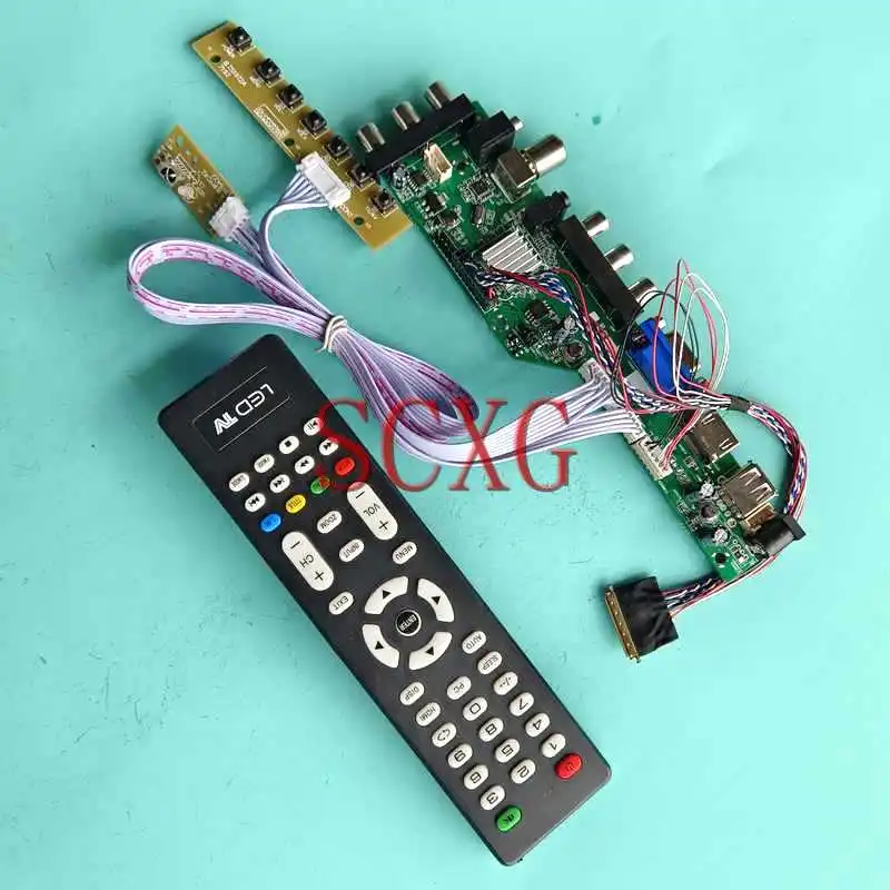 

DVB Digital Signal Controller Board Fit LTN101NT02-001/A04/C01/L01 40 Pin LVDS AV RF USB Kit VGA HDMI-Compatible 10.1" 1024*600