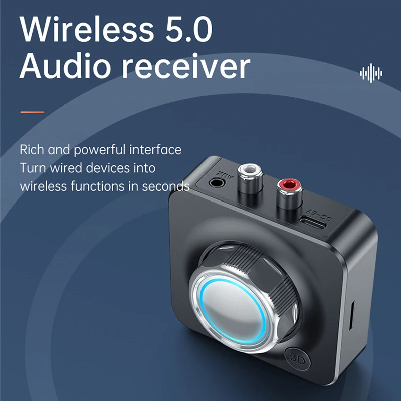

Bluetooth 5.0 Audio Receiver 3D Stereo Music Wireless Adapter TF Card RCA 3.5mm 3.5 AUX Jack For Car kit Wired Speaker Headphone