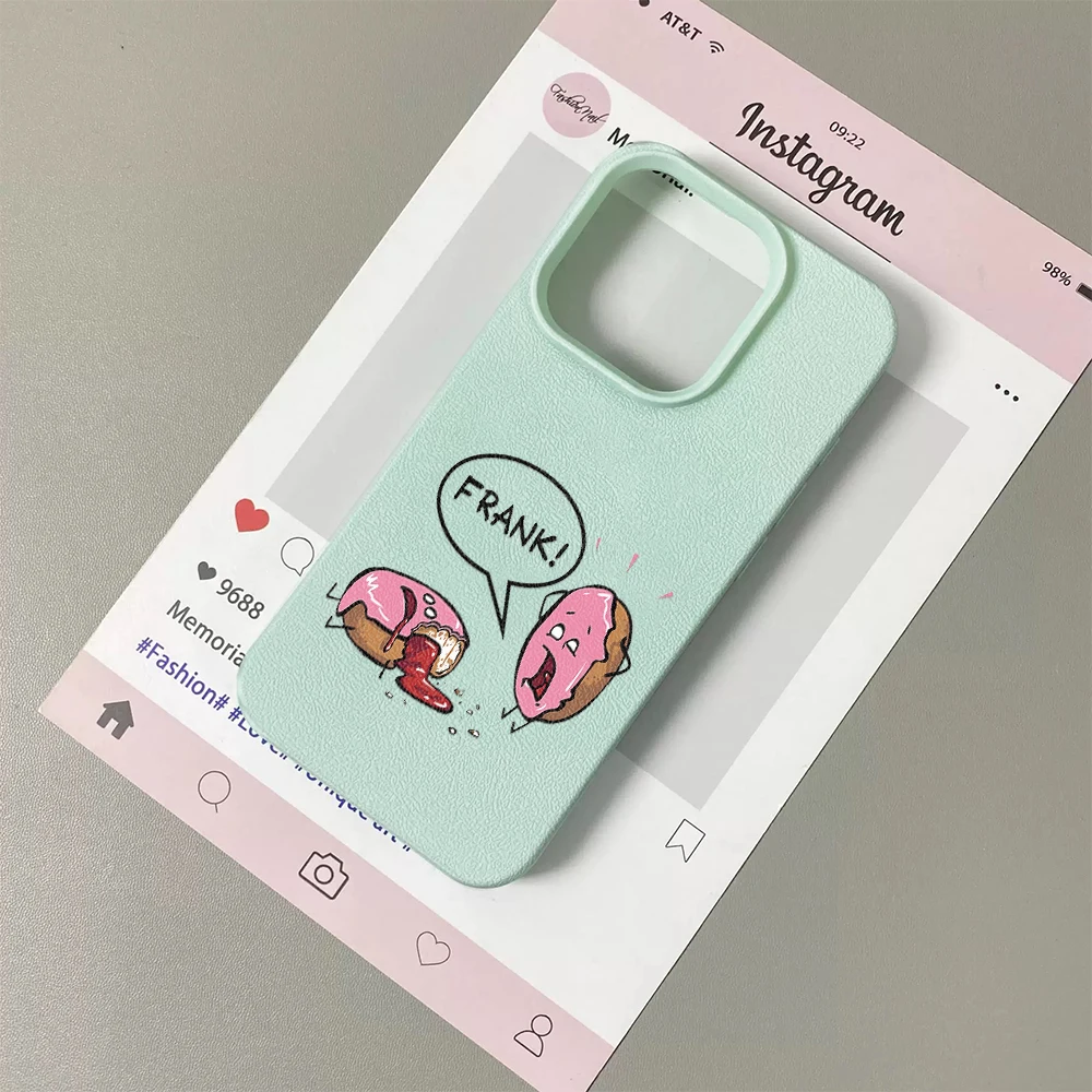Милый мультяшный чехол с рисунком пончиков для iPhone 11 12 13 14 15 16 17 Pro Max Plus Air, мягкий чехол-накладка из поликарбоната (art.: 3920dc538ffd4) - 3920dc538ffd4