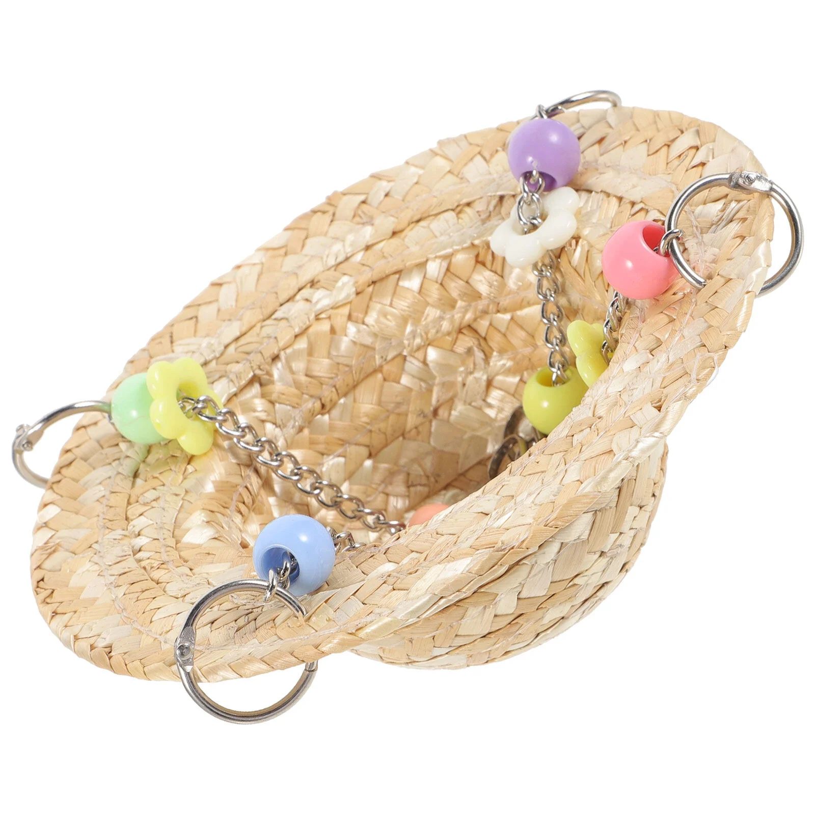 

Bird Perch Parakeet Swing Bird Cage Perch Stand Woven Straw Parrot Perch Toy Parrot Toy