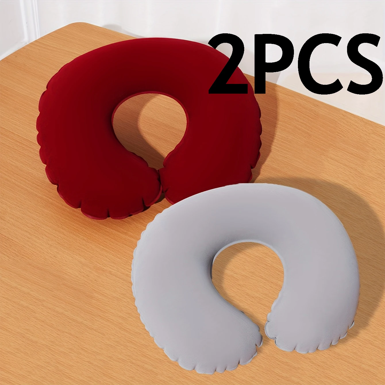 

Портативная надувная подушка U-образная 2 шт.