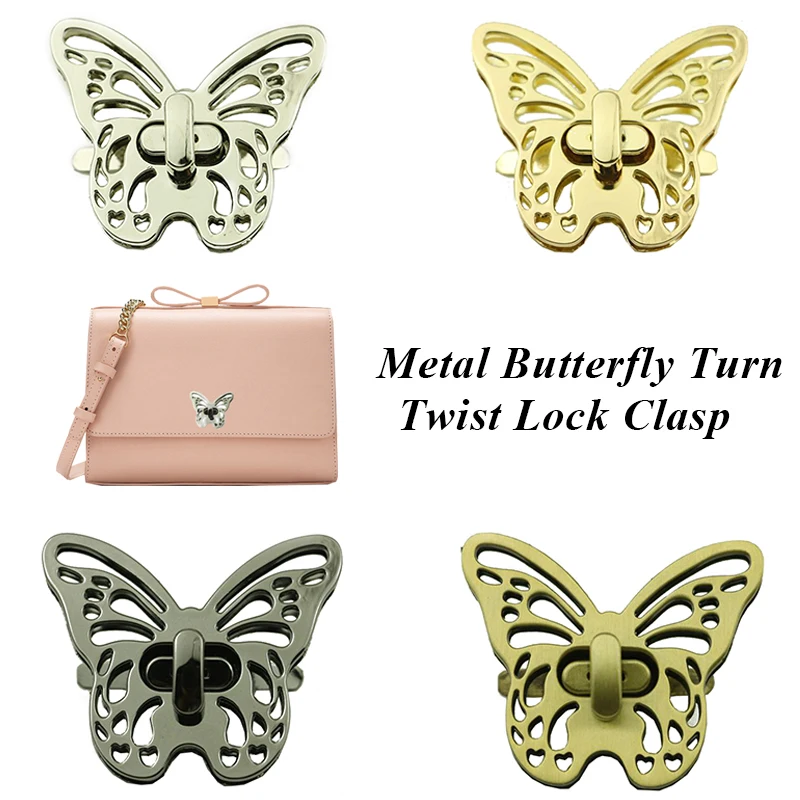 

Новая металлическая застежка-бабочка с поворотным замком для кожаного ремесла, женская сумка, сумка, сумка через плечо, кошелек, фурнитура «...