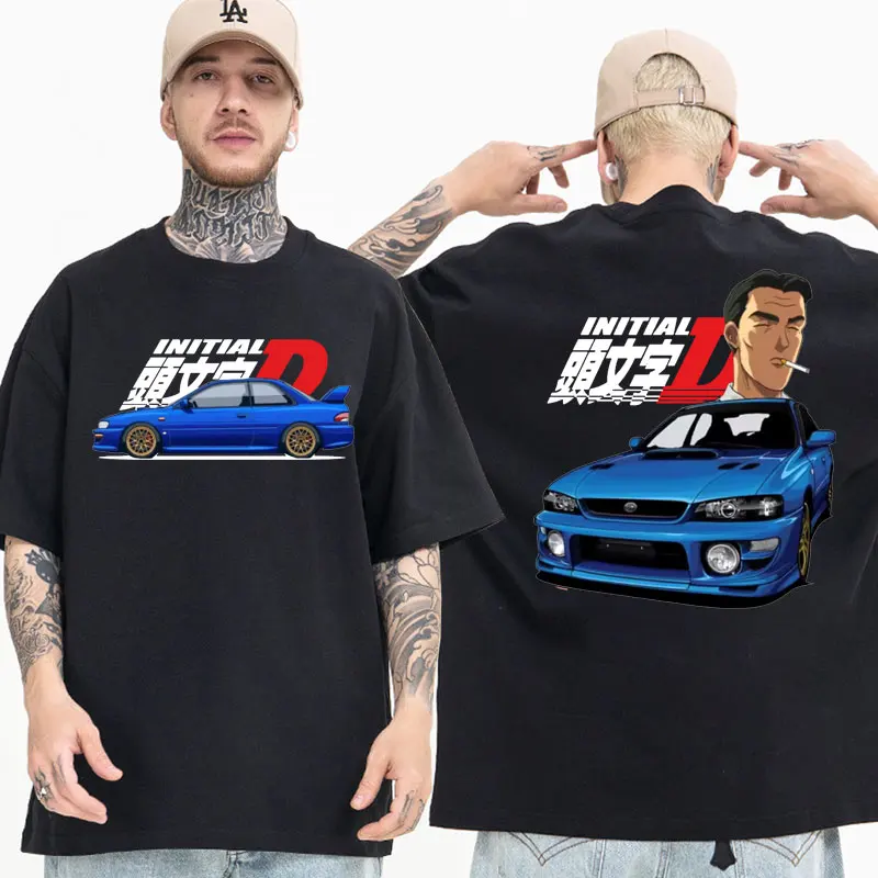 

Anime Drift AE86 Initial D T-shirt for men Takumi Fujiwara R34 Skyline GTR JDM Racing Car T shirts Summer Casual Short Sleeve