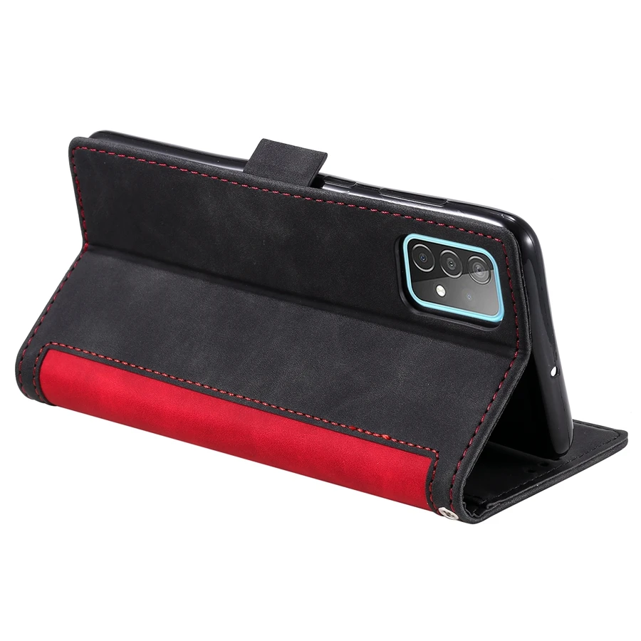Wallet Retro Stitched Leather Case For Samsung Galaxy A04s A12 A13 A20 A31 A33 A51 A52 A53 A71 A72 S22 Ultra S21 Plus S20 FE S10