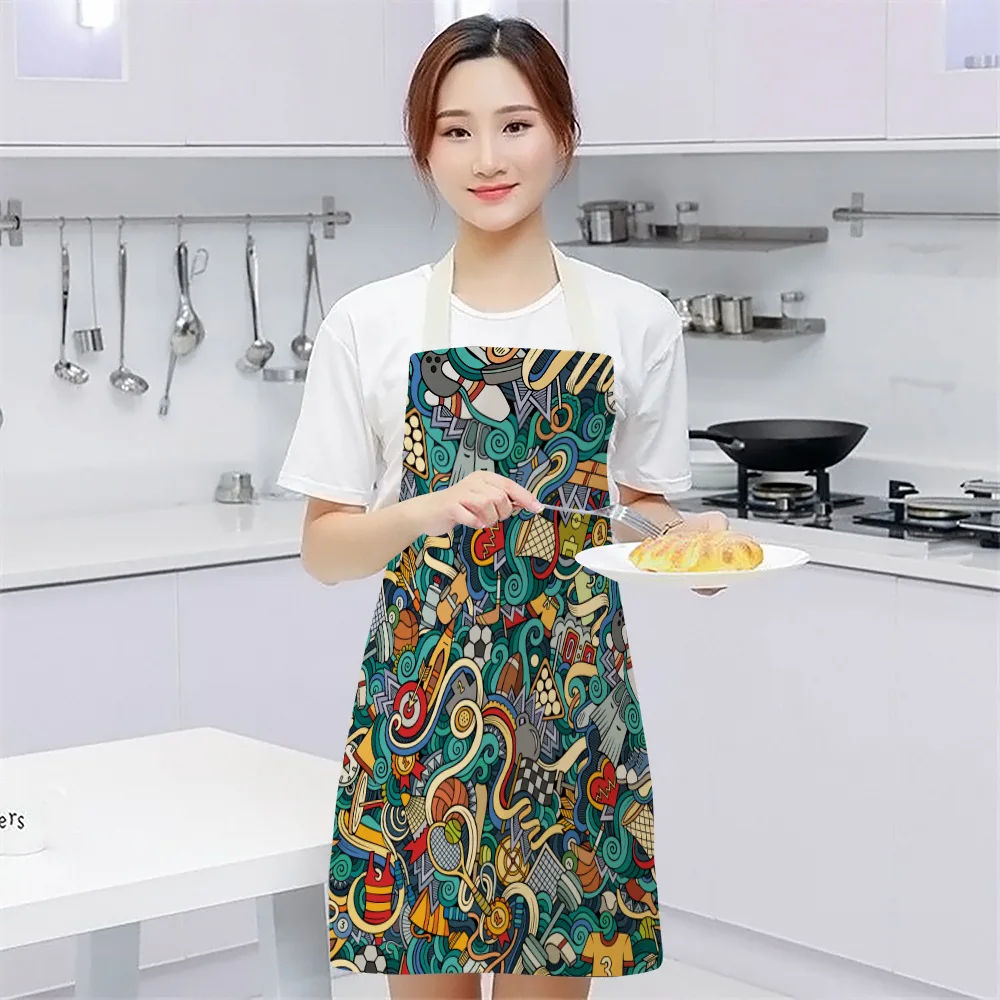 Фартуки в стиле ретро полоску для детской и женской уборки 68x55 см |