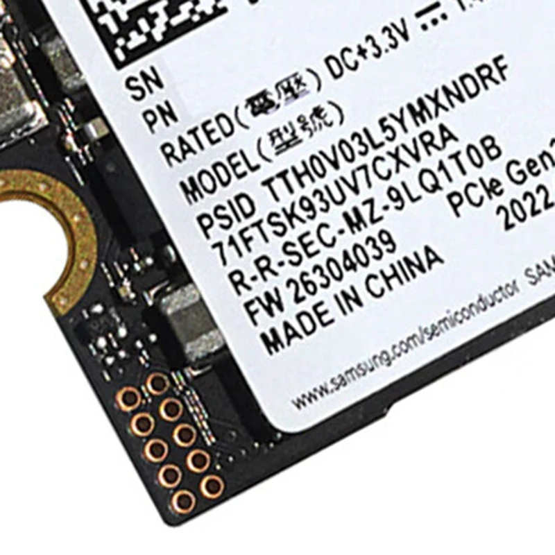 Для SAMSUNG PM991A 1 ТБ M.2 2230 30 мм Nvme Pcie SSD для паровой колоды/Surface Pro Dell/HP/Lenovo/ноутбука