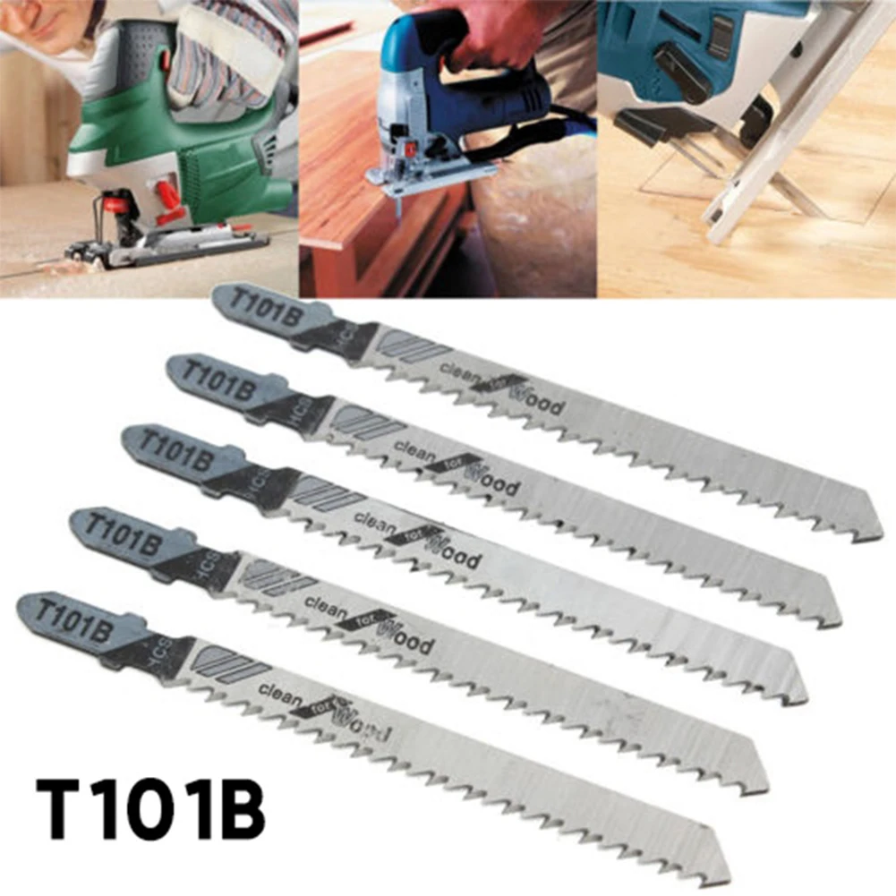 

5PCS 100mm Jig Saw Blade High Carbon Steel Reciprocating Saw Blade Hand Saw Blade For Sheet Panel Wood Metal Board Cutting