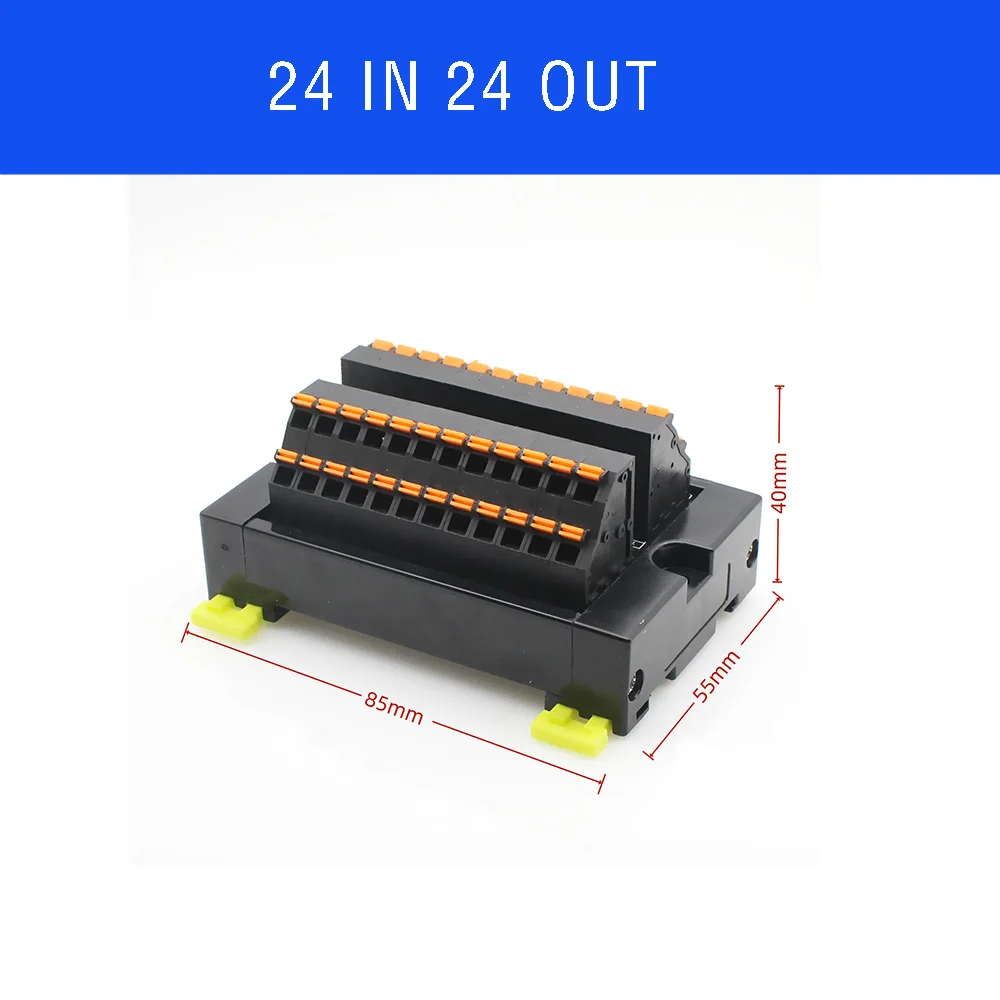 

Модуль клеммной колодки большего входа. Подпружиненный вставной разветвитель мощности. Монтированная монтажная коробка на DIN-рейку.