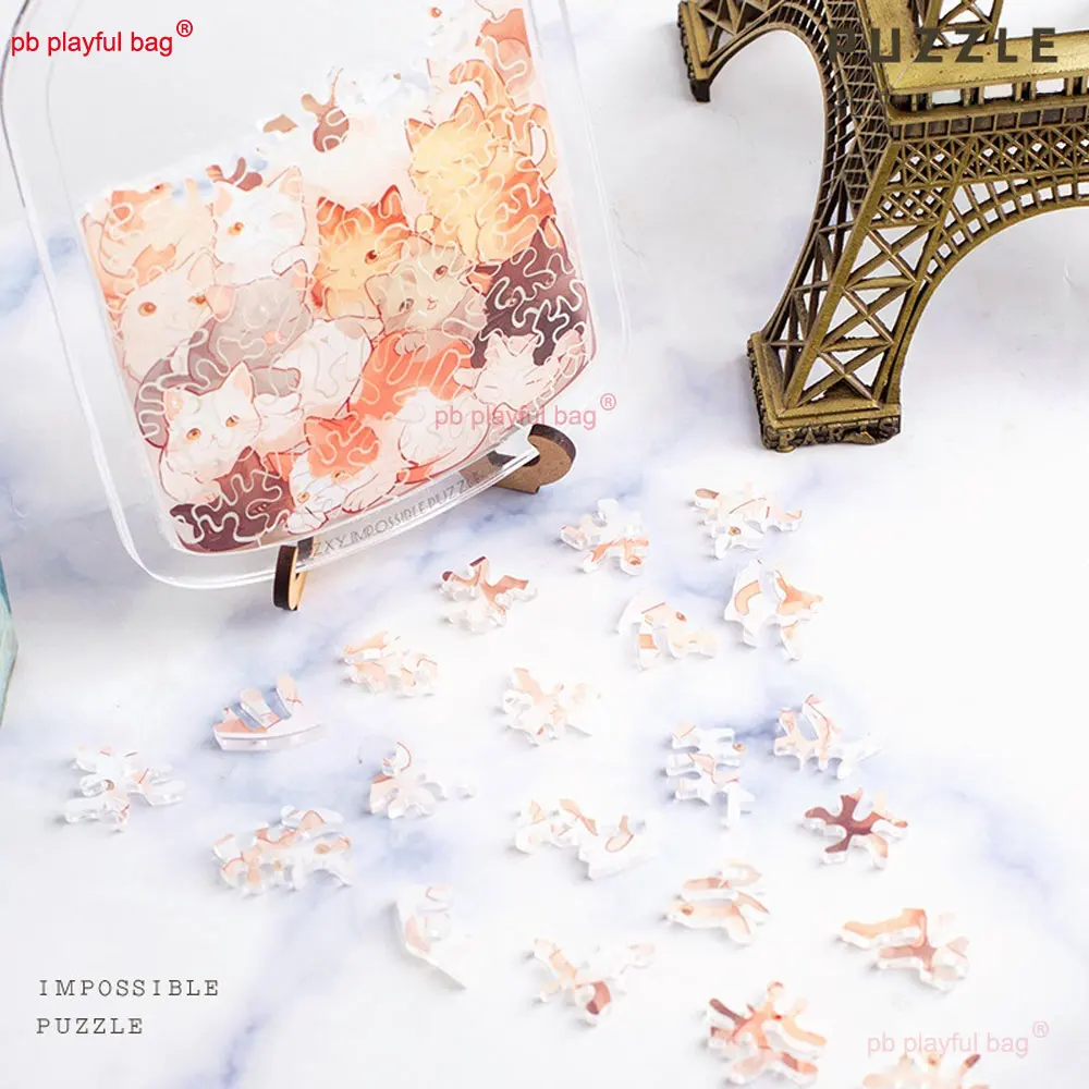 Плоская головоломка с рисунком кота бутылка желаний детские рождественские