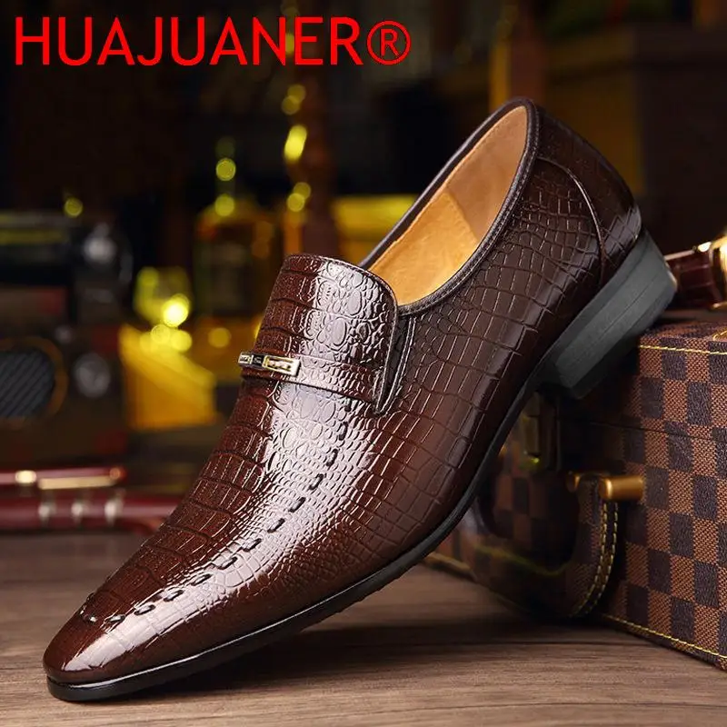 

2022 New Men's Casual Shoes Classic Low-Cut Embossed Leather Shoes Comfortable Business Dress Shoes Man Loafers Plus Size 38-48