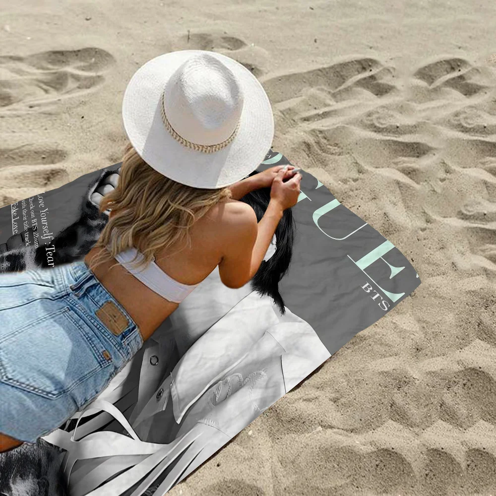 Пляжное Полотенце Из Микрофибры Быстросохнущий Мягкий Впитывающий Коврик Для