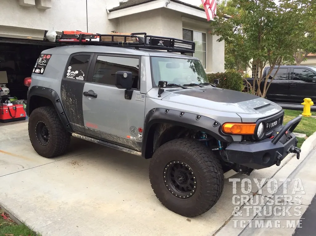 Fender Flares арочные колеса брызговиков для Toyota Fj 2007-2023 двойная кабина матовый черный