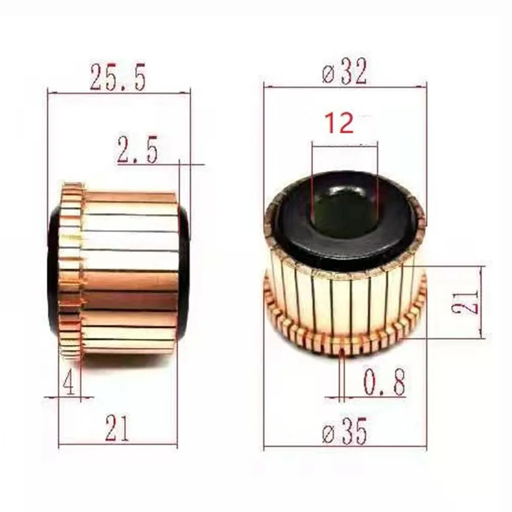 

Commutator Achieve Smooth Motor Operations with 1Pcs 32 x 12 x 21(255) mm 28P Copper Electrical Motor Commutator