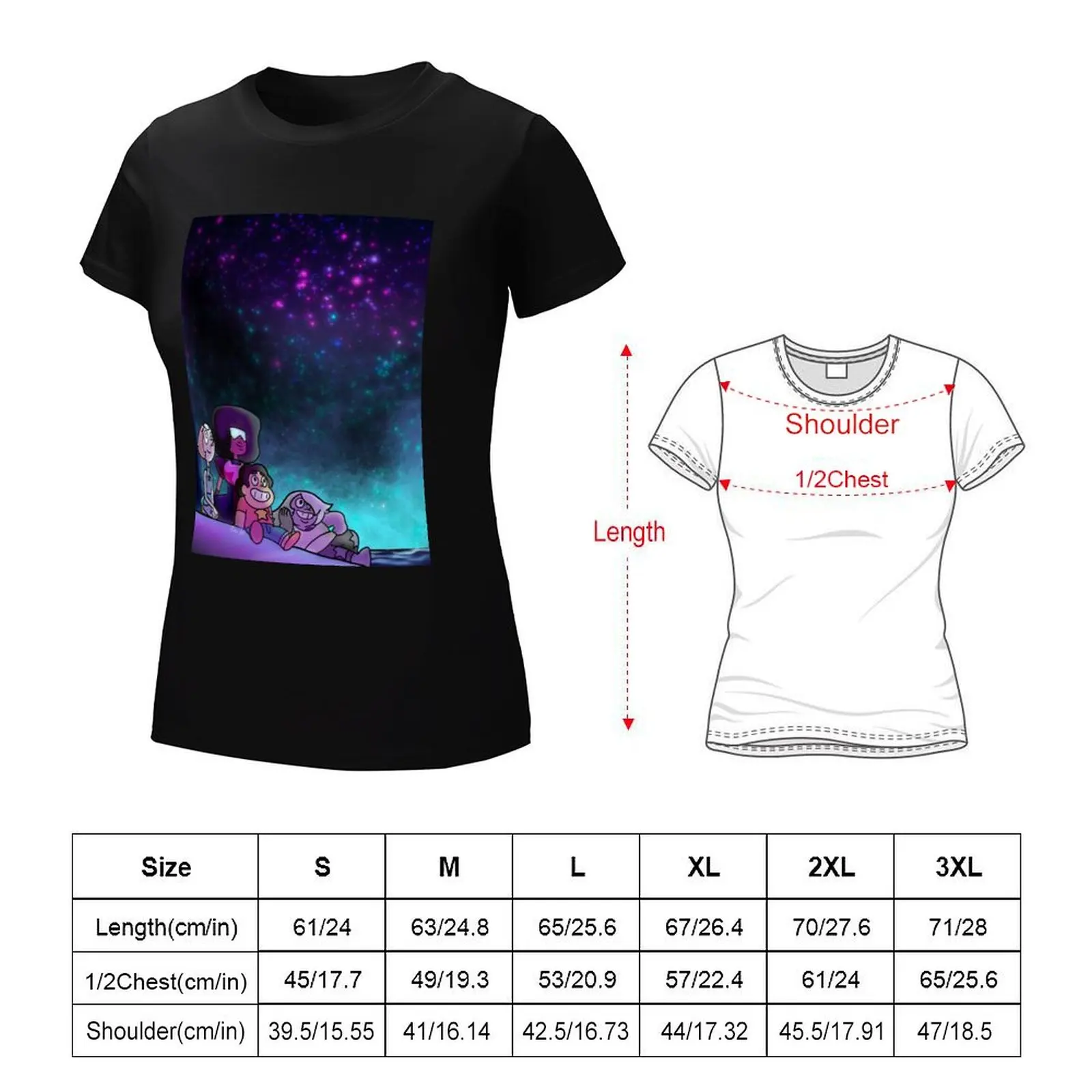 Футболка Steven Universe Intro Stargazing (v1) милые топы кавайная одежда винтажная для женщин