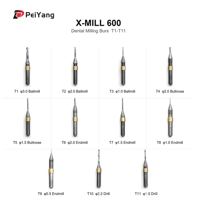 Фото Фрезы Xtcera Xmill 600 для обработки металла, размеры T1-T11, D6, для фрезерных станков Xtcera. №1