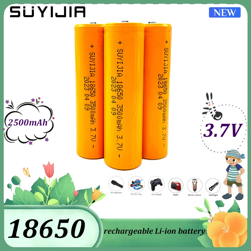

Ture 18650 3.7V 3500mAh Battery Rechargeable Lithium Li-ion Power Batteries for Flashlight Electronic Cigarette LED Light Torch