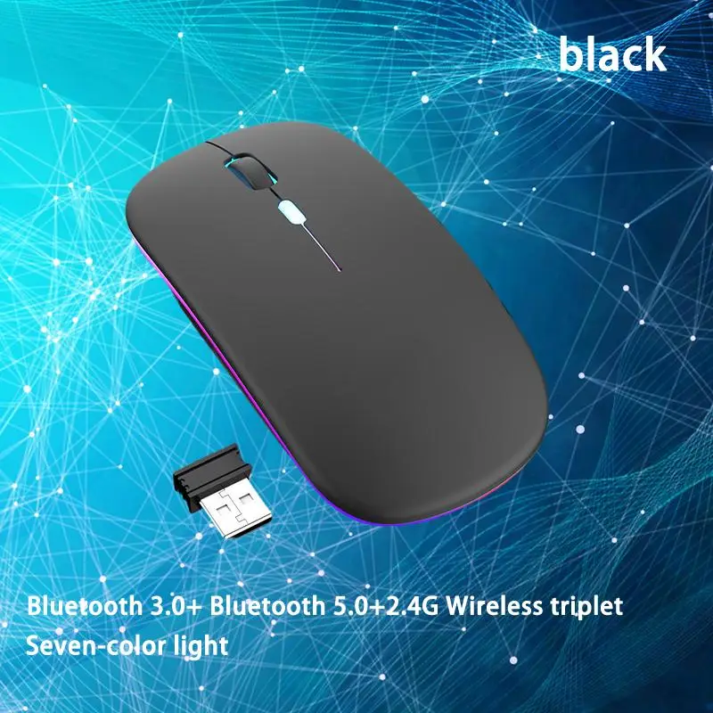 

Experience Ultimate Convenience with the Illuminated Silent Wireless Bluetooth Mouse with Charging