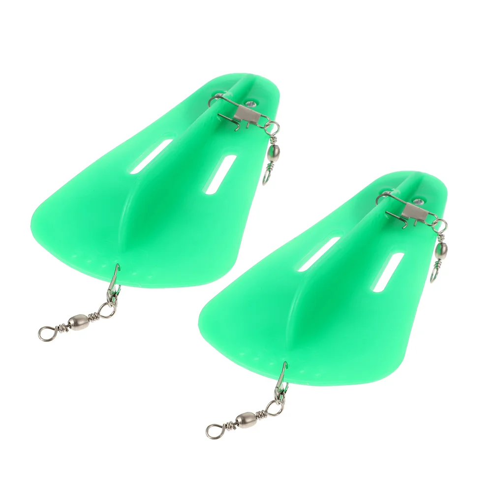 

2Pcs Plastic Diving Boards Creative Fishing Supplies Fishing Tools (Green)