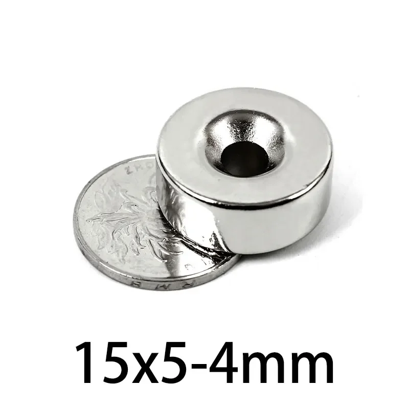 5/10/20/50 шт. 15*5-4 мм неодимовые магниты с круглым отверстием сильный постоянный NdFeB